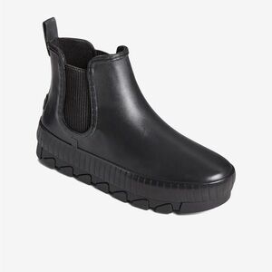 Sperry Torrent Chelsea Platform Boots Black Like New Size 6